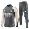 Sudadera De Entrenamiento Real Madrid Cremallera De Cuarto 2024-25 Gris - Hombre